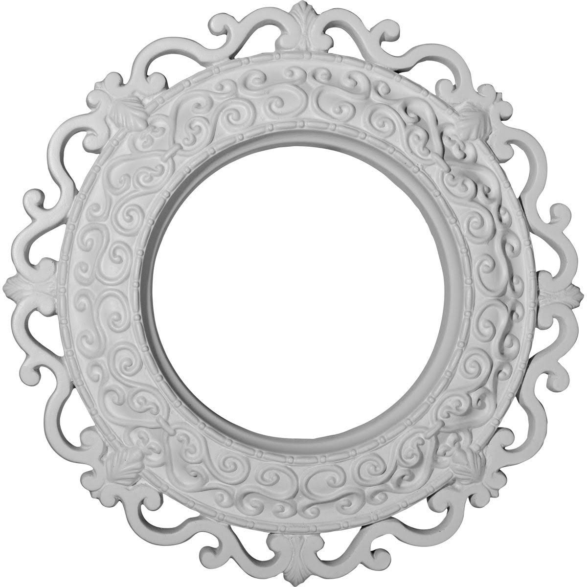 13 1/4x22OD x 6 5/8x22ID x 1 1/8x22P Hand-Painted Ceiling Medallion D181