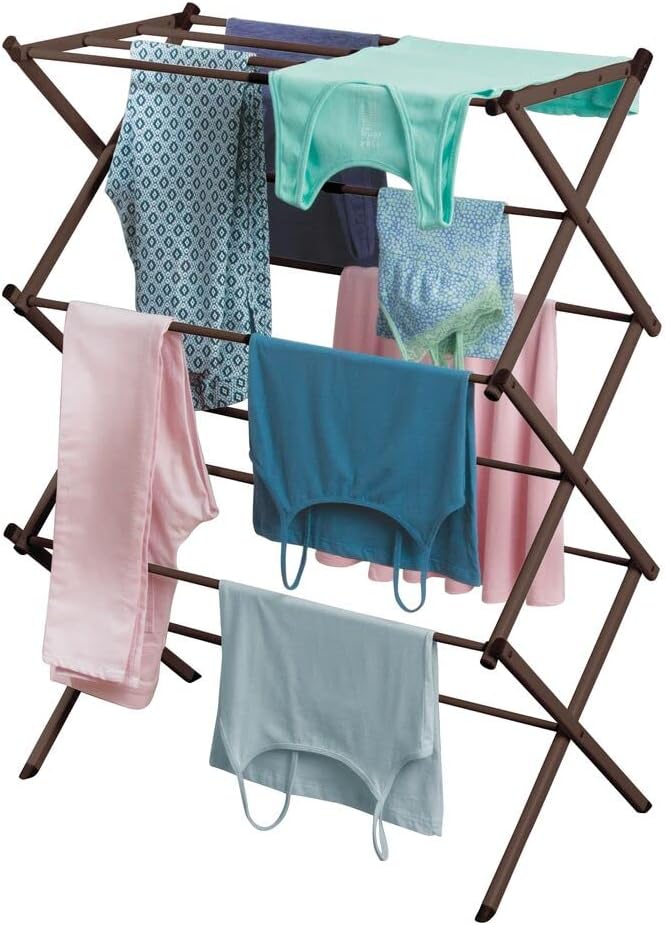 Bronze Tall Foldable Laundry Drying Rack B43139