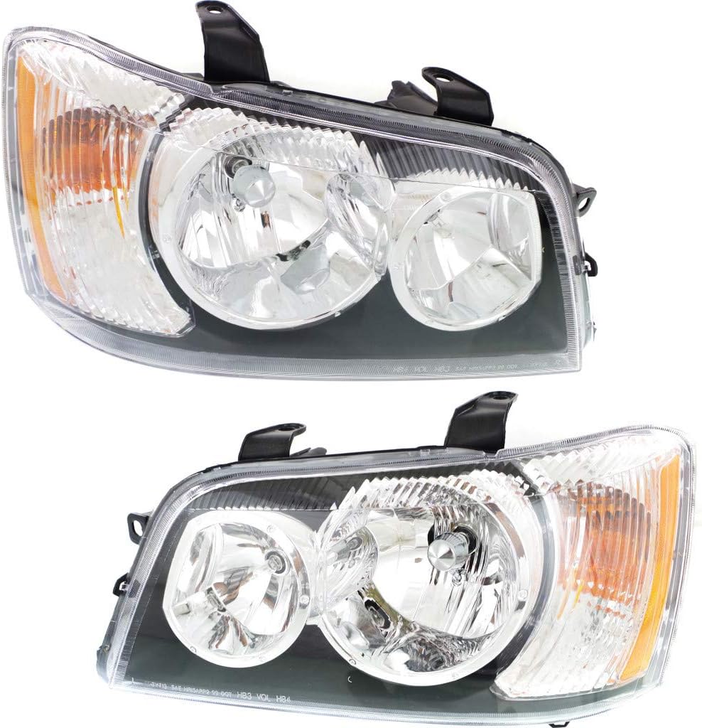 Pair Driver and Passenger Side Headlight for Toyota Highlander 2001 2002 2003 Q221