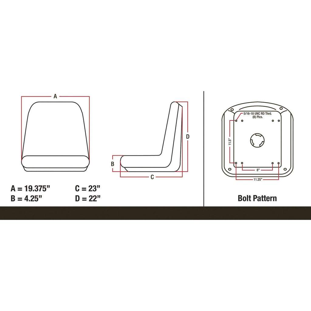Molded Seat - Black M844