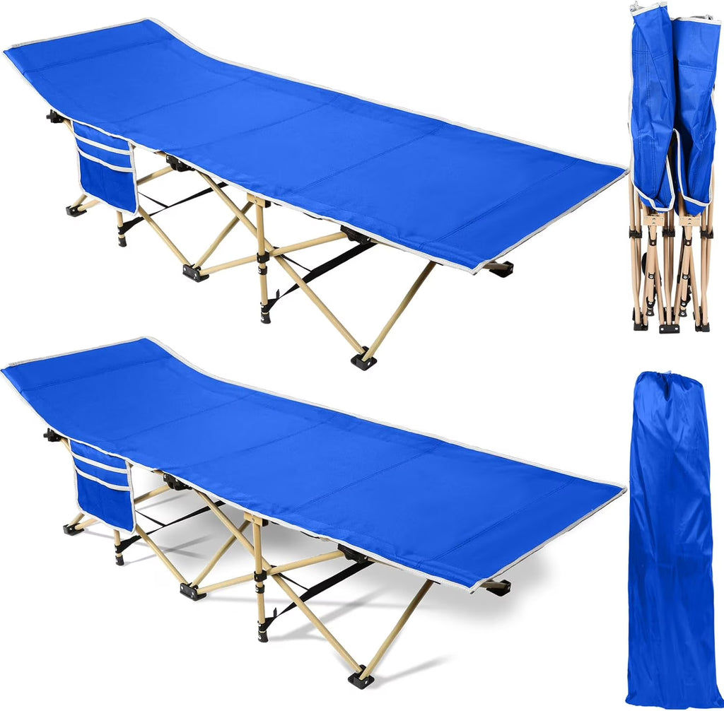 2 Pack 450lbs Max Load Camping Cot with Carry Bag E94485