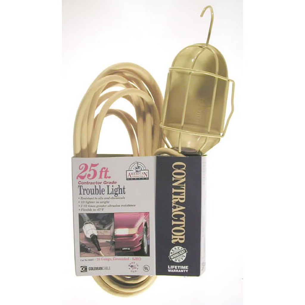 16/3 25' Yellow Trouble Light E901694