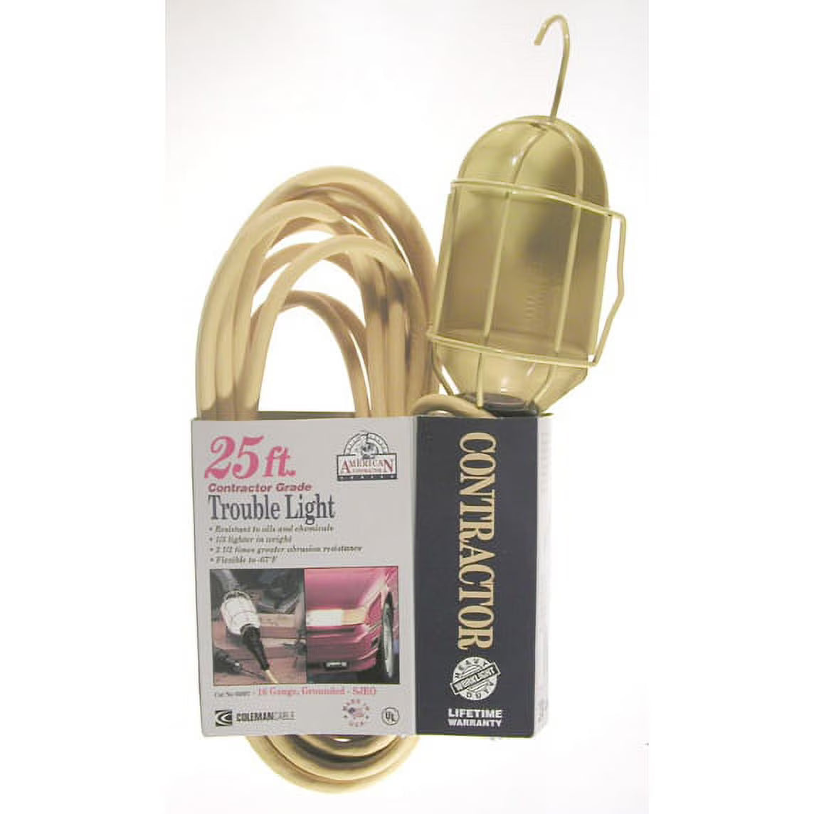 16/3 25' Yellow Trouble Light E901694