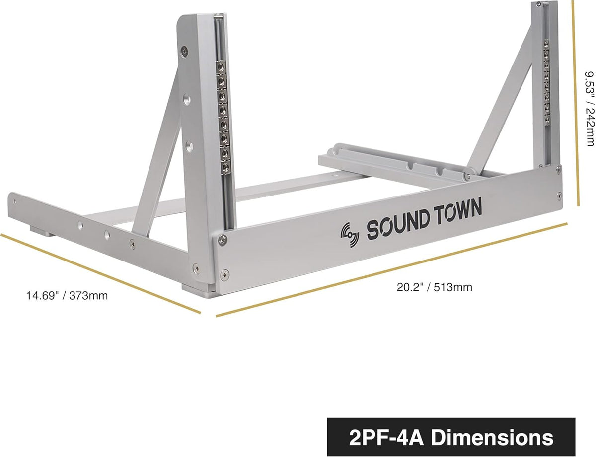 Aluminum 2-Post Desktop Open-Frame Rack E92380