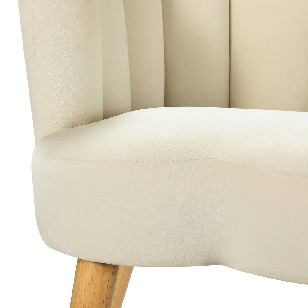 Pink Scalloped Velvet Arm Chair Set of 2 T4070