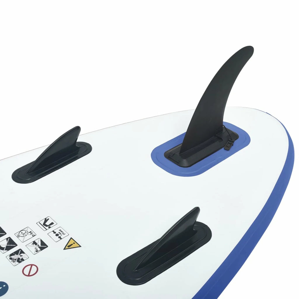 Blue and White Inflatable Paddle Board Set Y97845