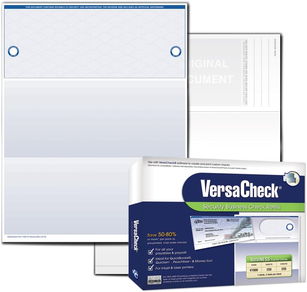 250 Blank Business Voucher Checks Z4624
