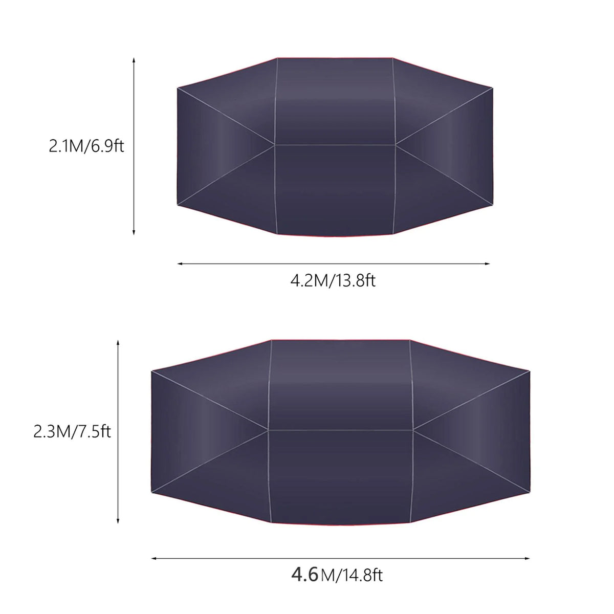 Car Windshield Sunshade Umbrella 4.5x2.1m N5964