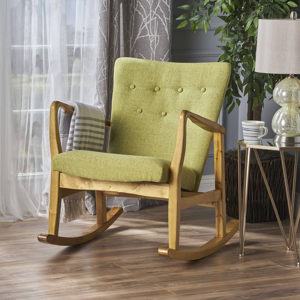Grey Fabric Rocking Chair U382