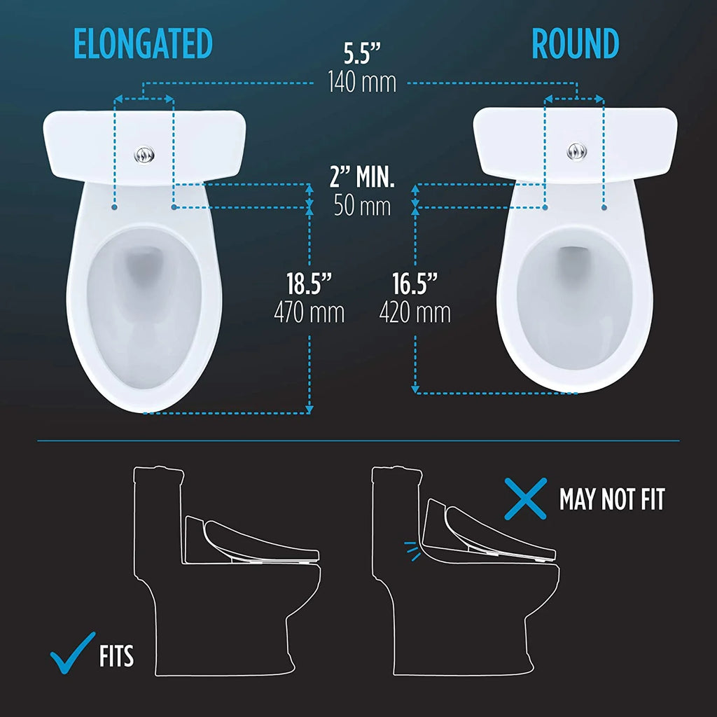 Cotton White Elongated Bidet Toilet Seat U683986