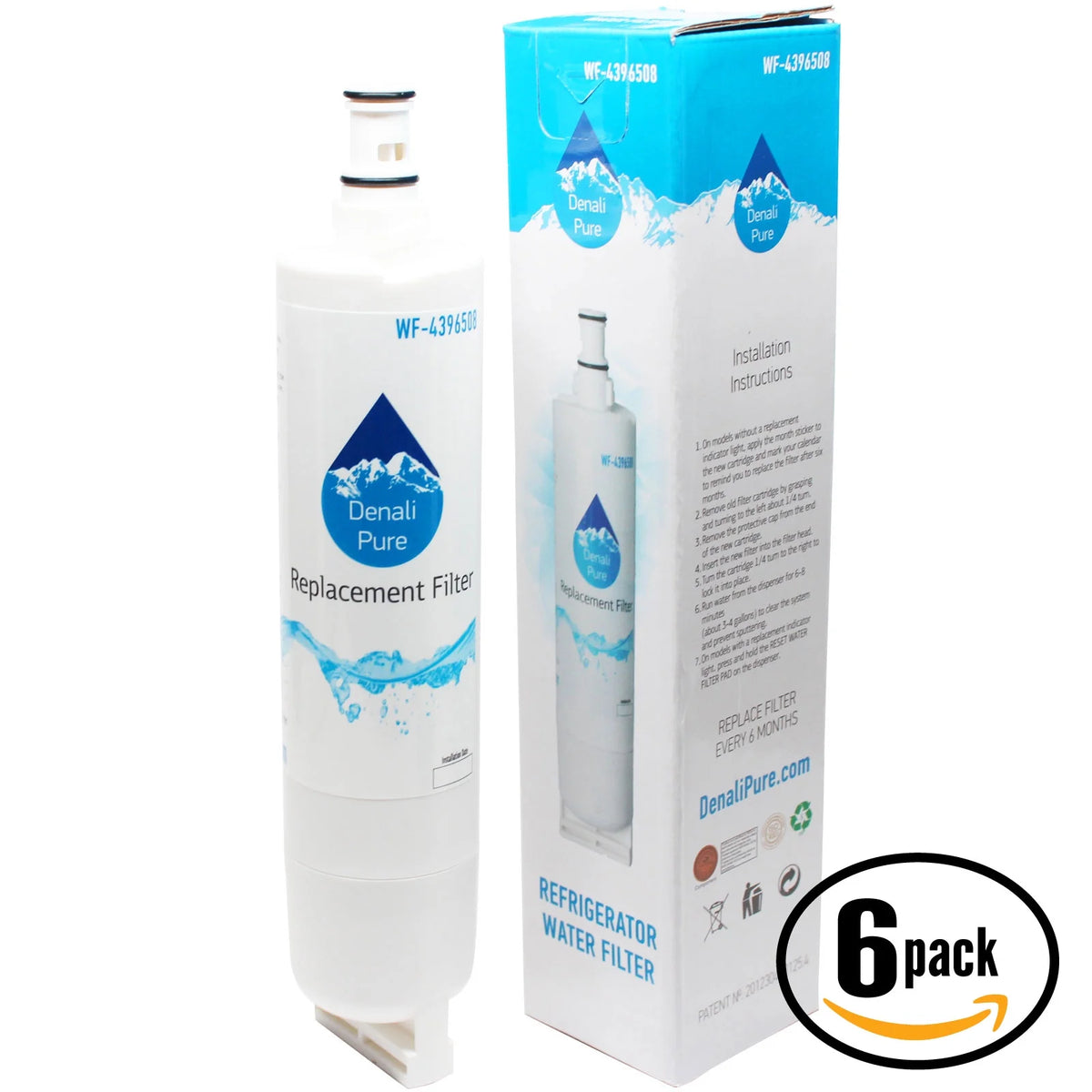6-Pack Replacement Refrigerator Water Filter Cartridge C605745