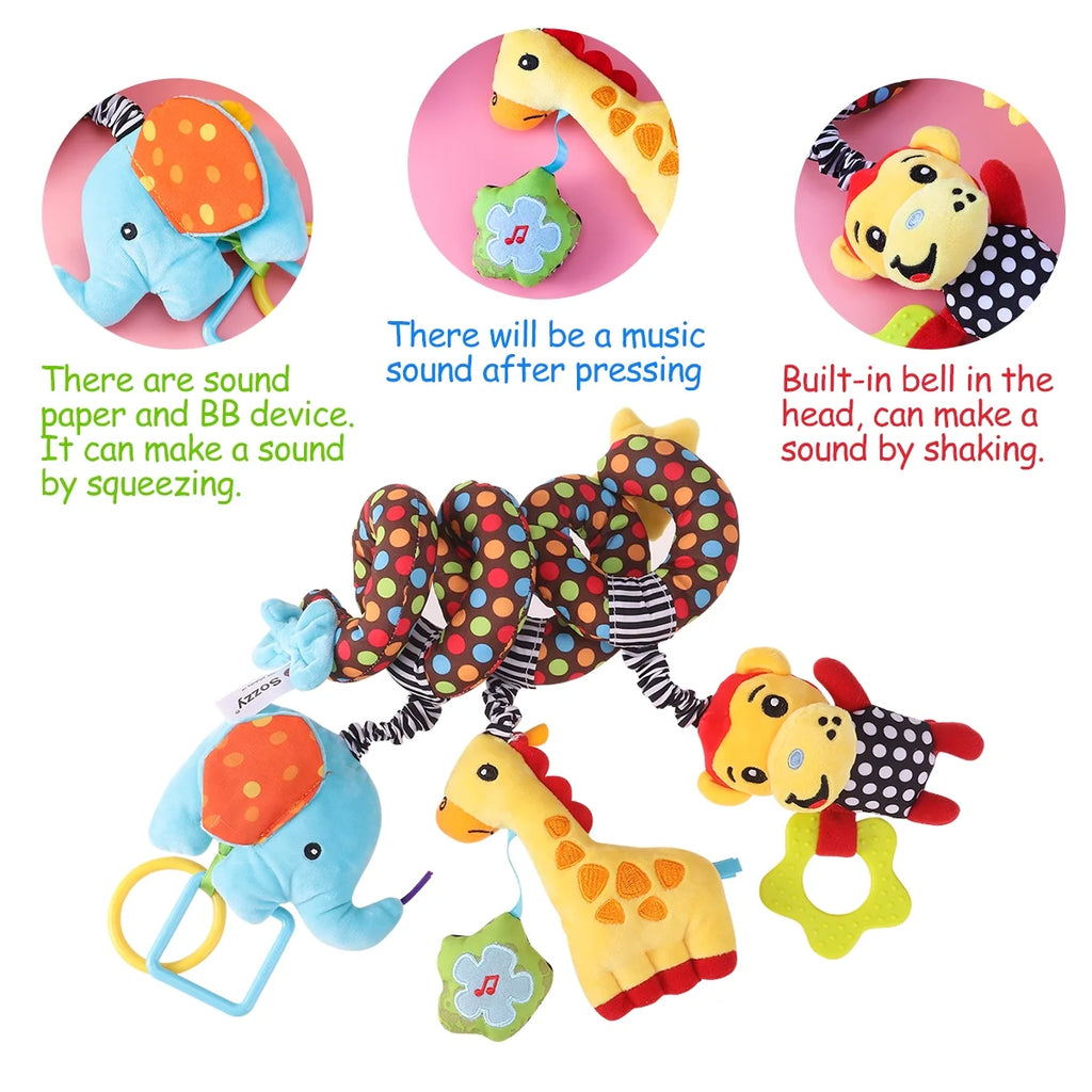 Infant Baby Activity Spiral Bed & Stroller Toy Plush Toy W137227
