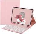 Pink Wireless Detachable Keyboard Case with Pencil Holder for iPad Pro 12.9 inch E311