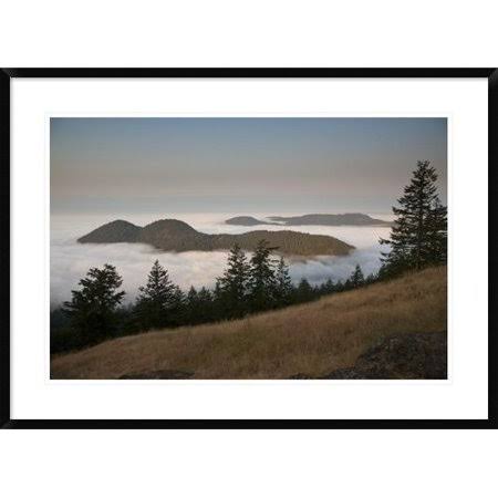 Entrance Mountain and Mount Woolard Emerge from Sea Fog Around Orcas Island, San Juan Islands, Washington Frame V3958