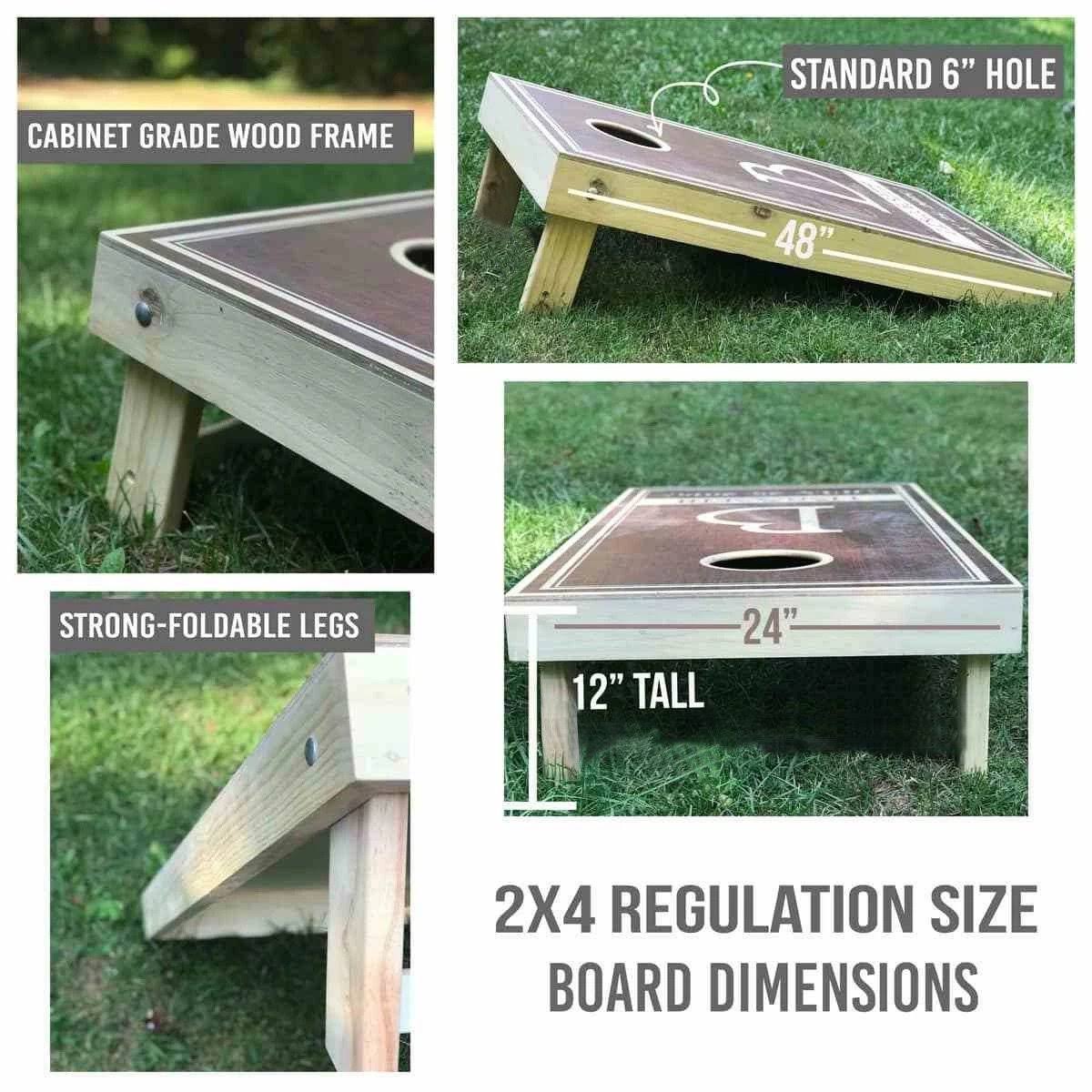 Solid Wood Cornhole Board Set K1124