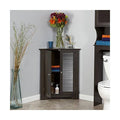 3-Shelf Corner Cabinet Espresso Q364981