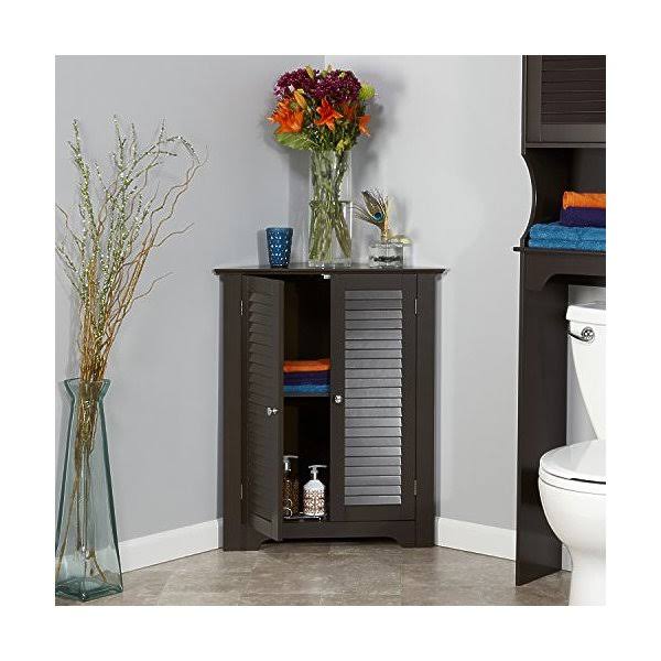 3-Shelf Corner Cabinet Espresso Q364981
