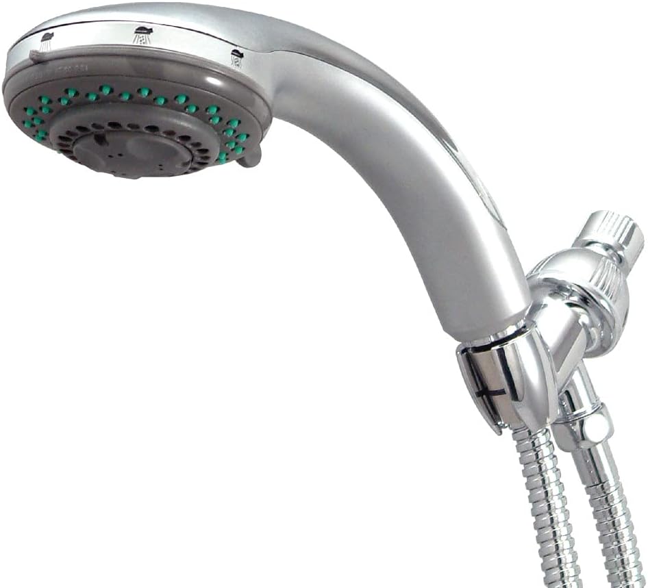Polished Chrome 5-Setting Shower with Stainless Steel Hose P2620
