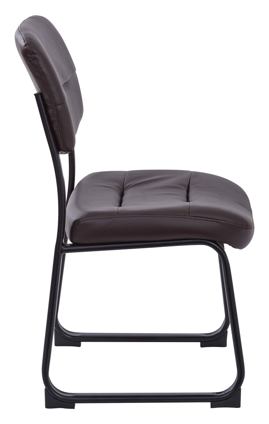 Espresso Visitor Chair with Sled Base F1481