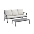 Outdoor Sectional Sofa Set 3 Seater Aluminum Y756547