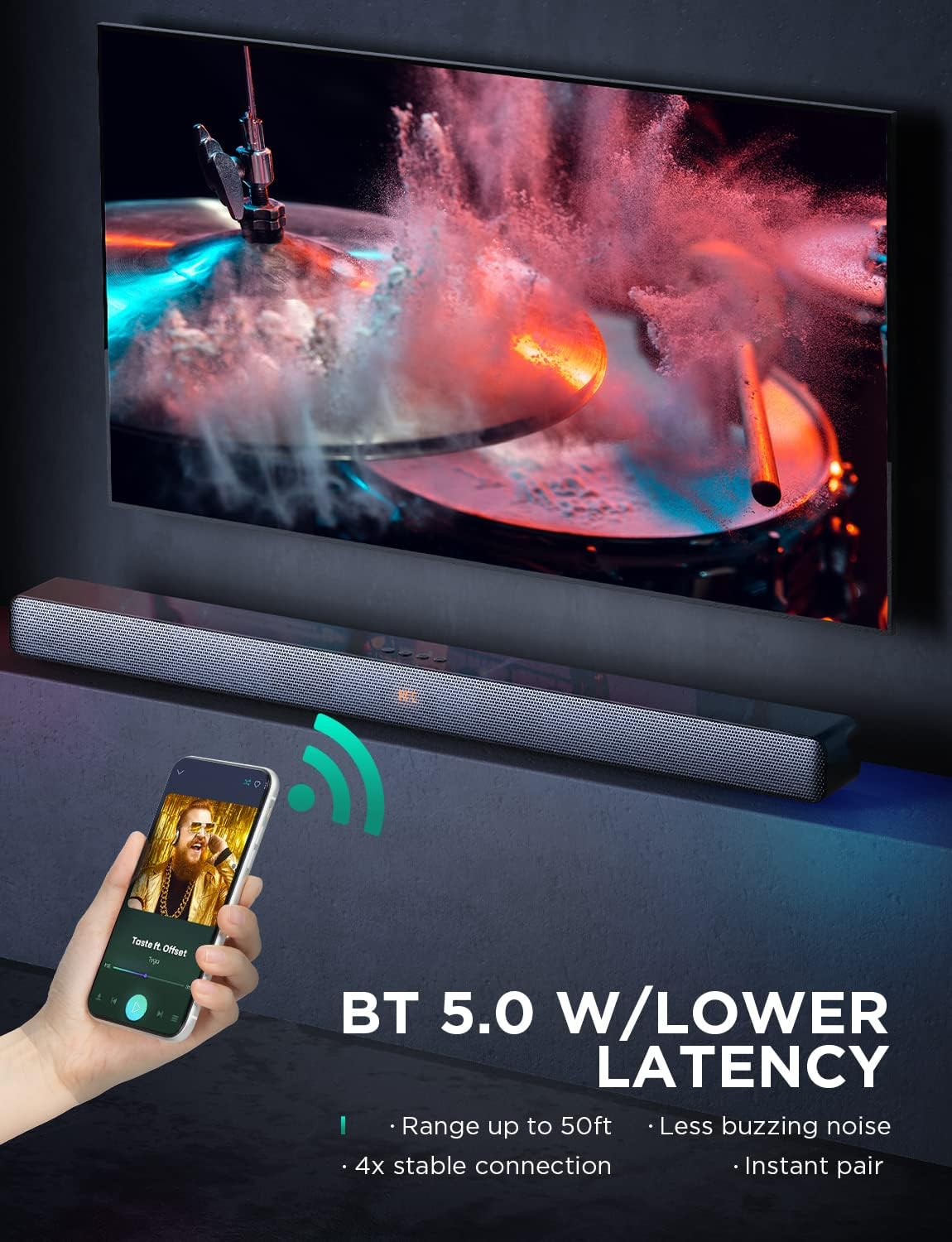 Sound Bar with Bluetooth, HDMI ARC, Optical, AUX K7996