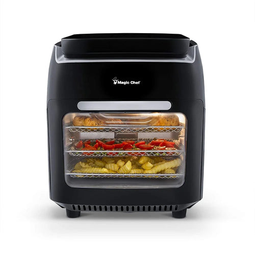 10.5 Quart Air Fryer, Rotisserie, Dehydrator and Convection Oven with 3 Cooking Racks and Drip Tray Q9933