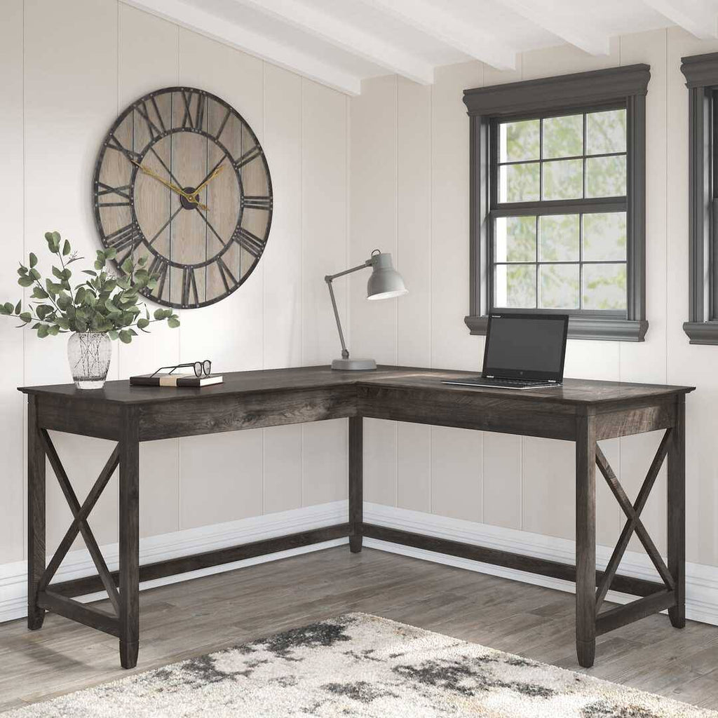 60W L Shaped Desk, Cape Cod Gray Z54413
