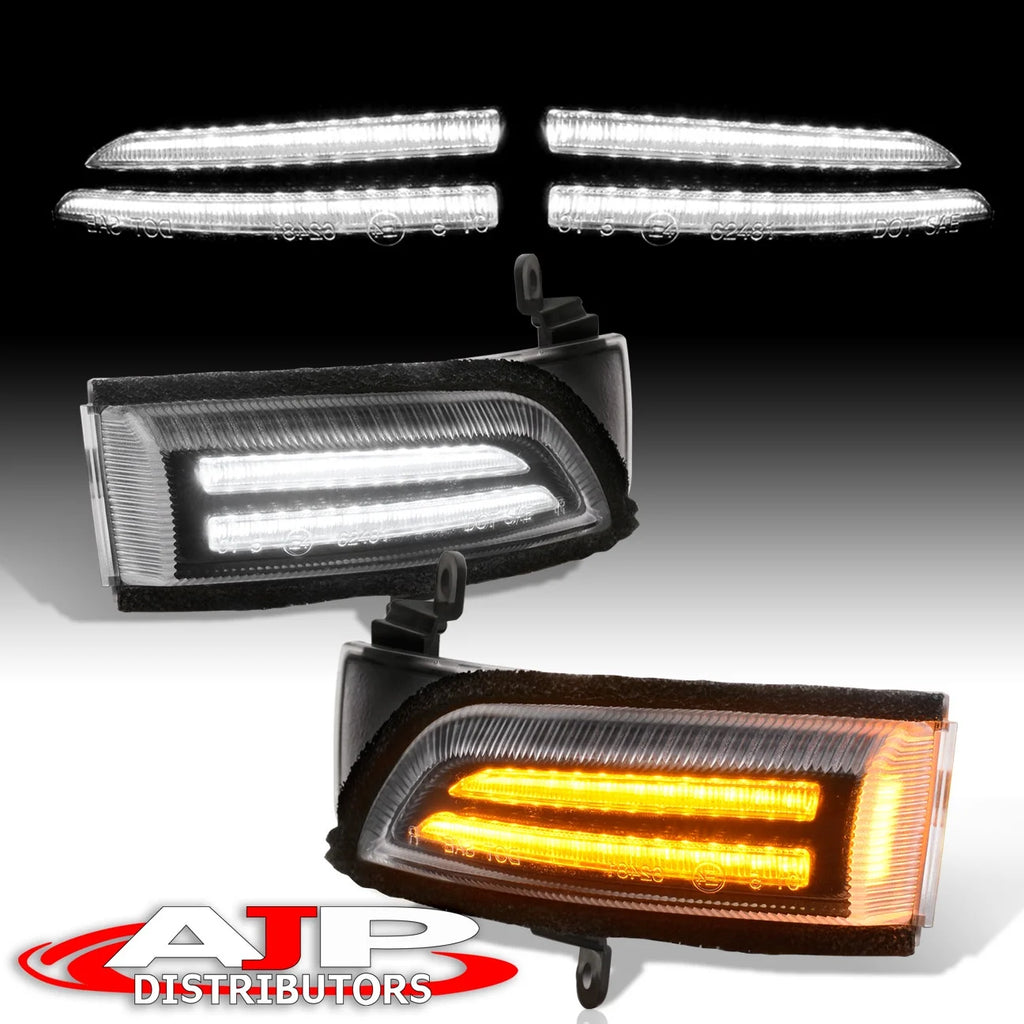 Sequential LED Mirror Turn Signal Lights Clear M9998