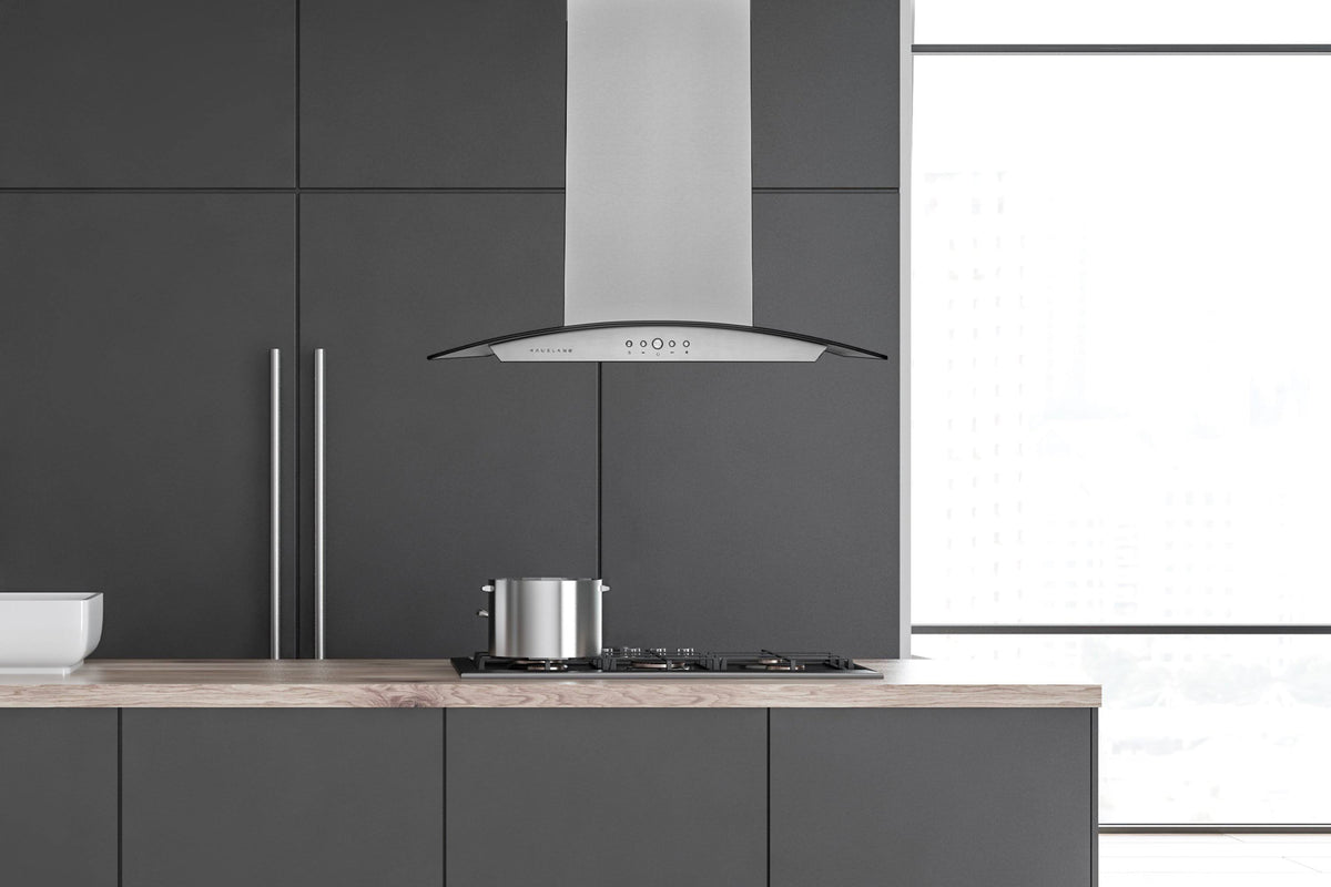 30x22 600 CFM Convertible Island Range Hood in Stainless Steel E663