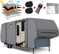 5th Wheel RV Cover Heavy Duty Camper Cover with 2Pcs Straps & Gutter Covers R354