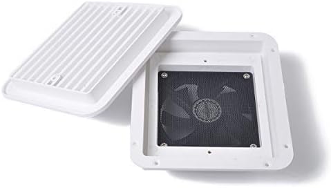 12V Silent Cooling Fan Side Exhaust Port Air Fan Ventilation Fan Black Pack of 2 S194984