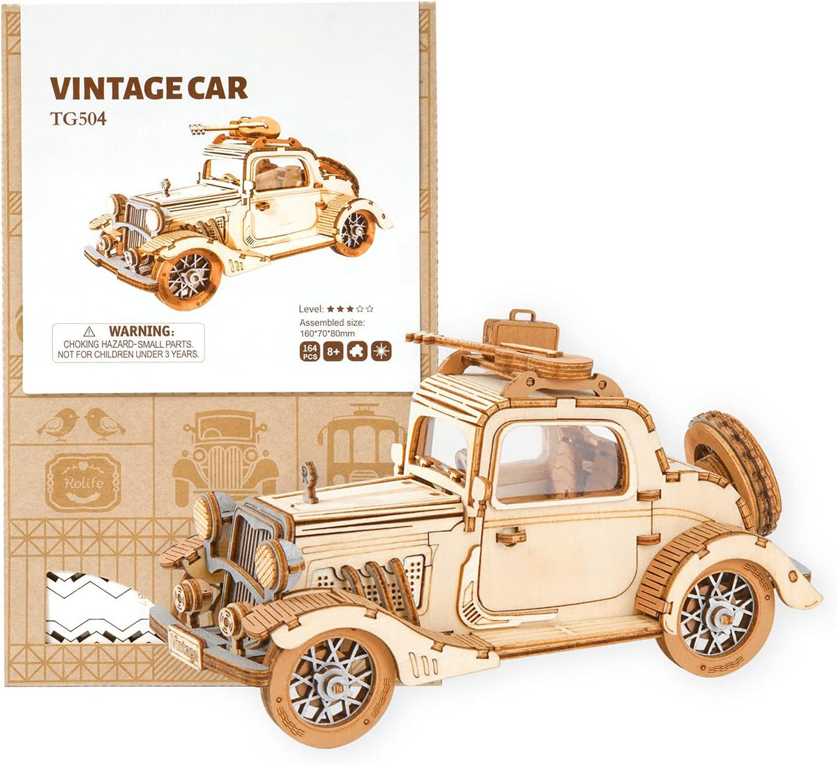 Vintage Car 3D Wooden Puzzle Model Kit I700345