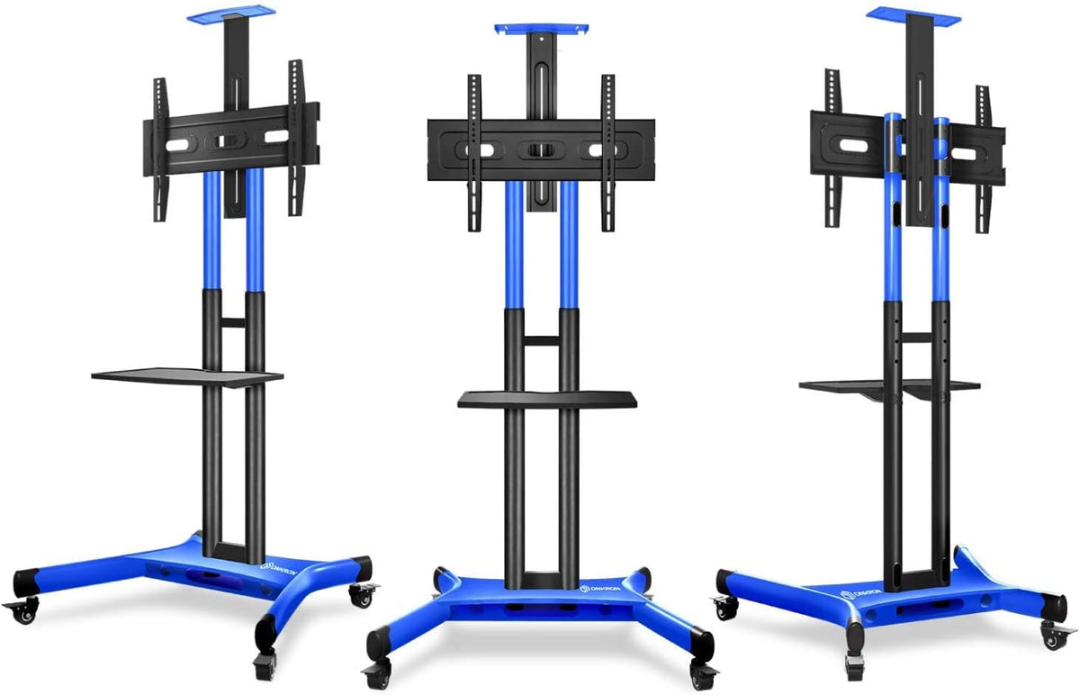 Mobile TV Stand Rolling TV Cart for 40” – 70” Flat Curved Screen TV with Wheels Shelves I477