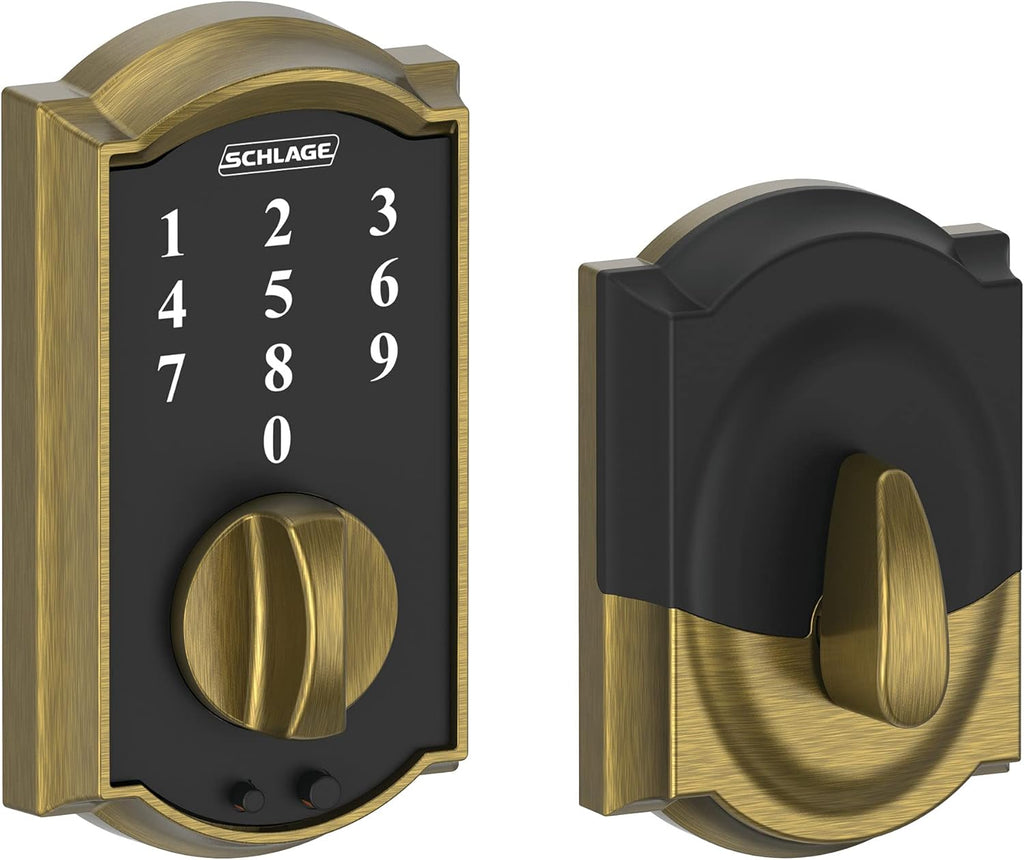 Satin Nickel Touchscreen Electronic Deadbolt T9604