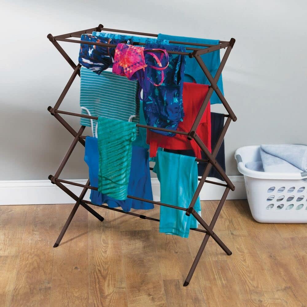Bronze Tall Foldable Laundry Drying Rack B43139