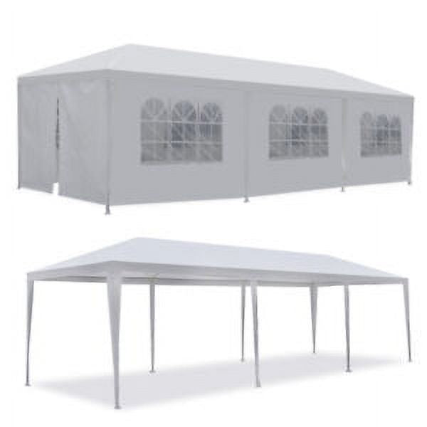 10x30' White Outdoor Party Tent with Side Walls B262598