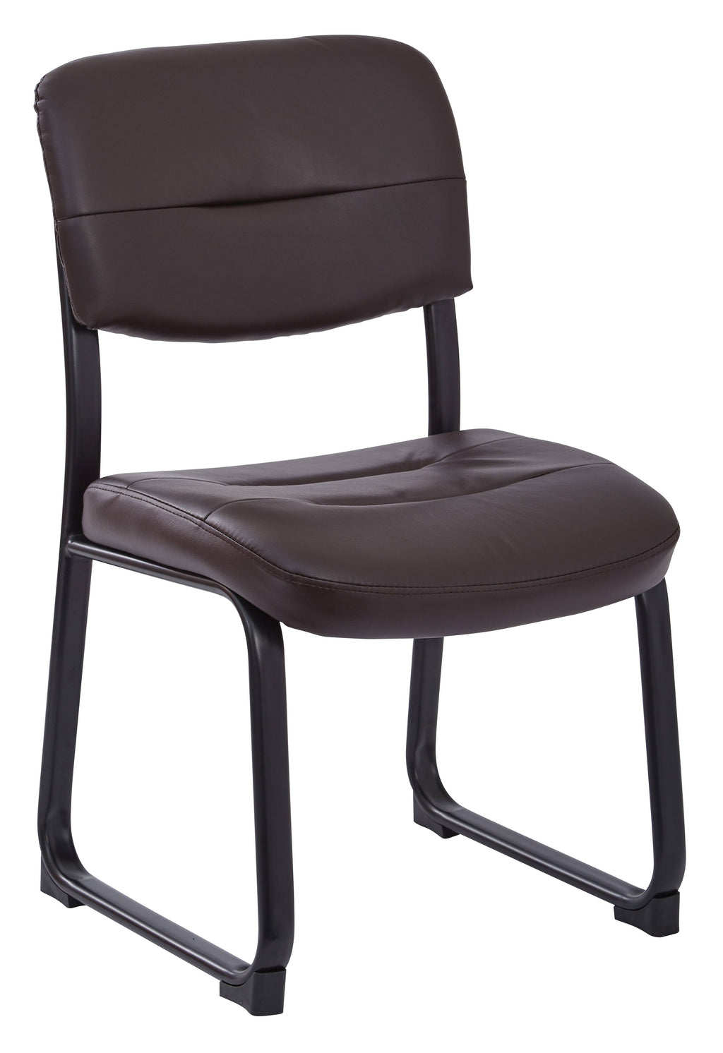 Espresso Visitor Chair with Sled Base F1481