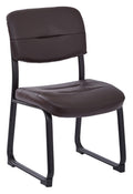Espresso Visitor Chair with Sled Base F1481