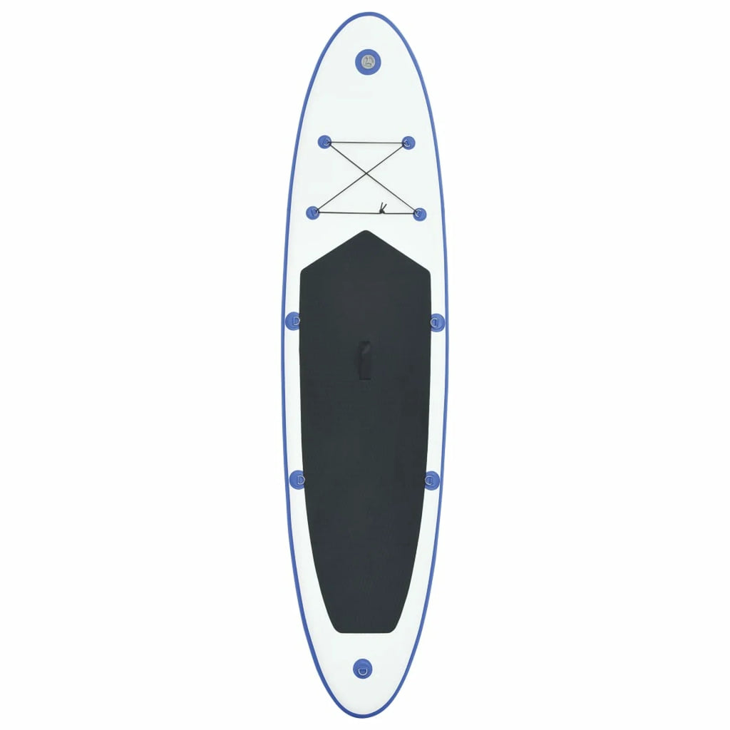Blue and White Inflatable Paddle Board Set Y97845