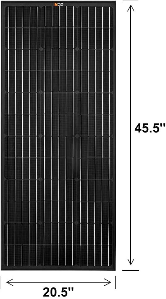 100 Watt 12 Volt Monocrystalline Solar Panel H40406