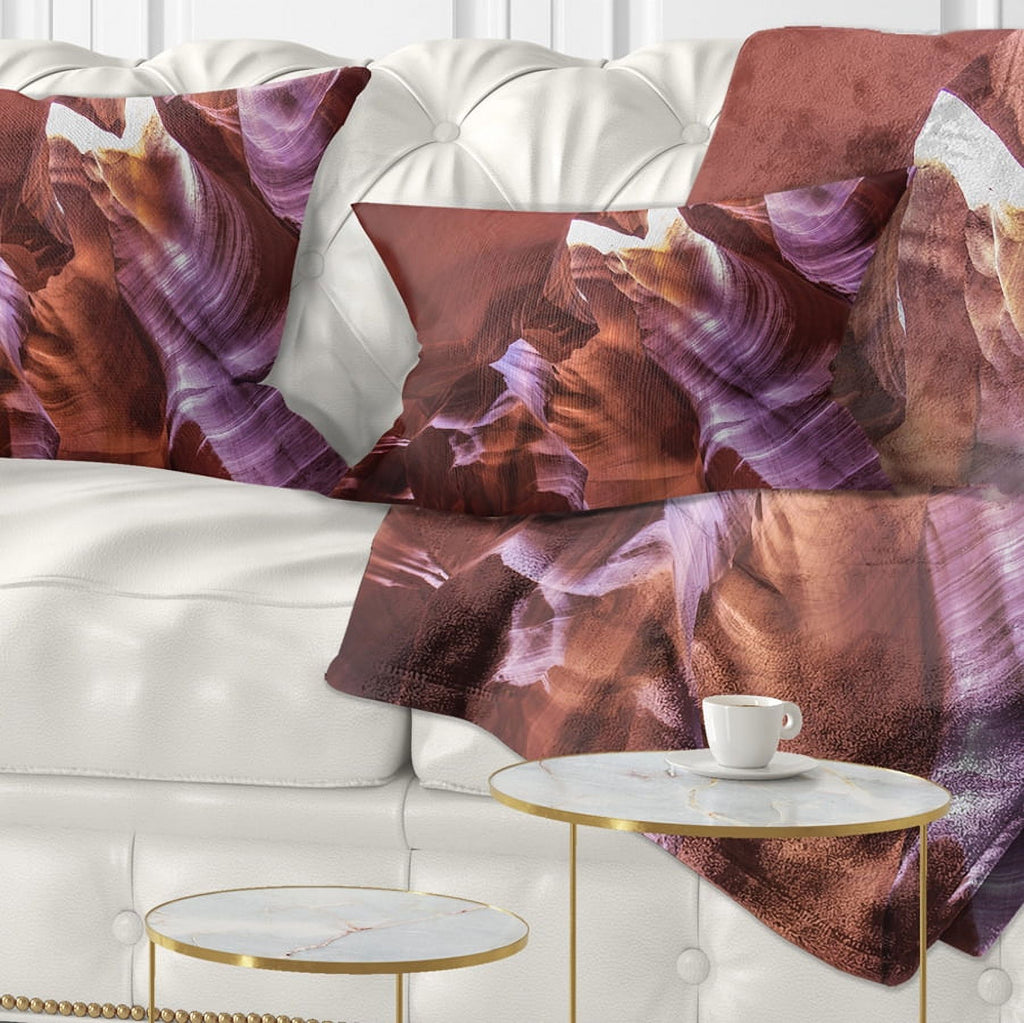 Light in Antelope Canyon Landscape Photo Throw Pillow U790646