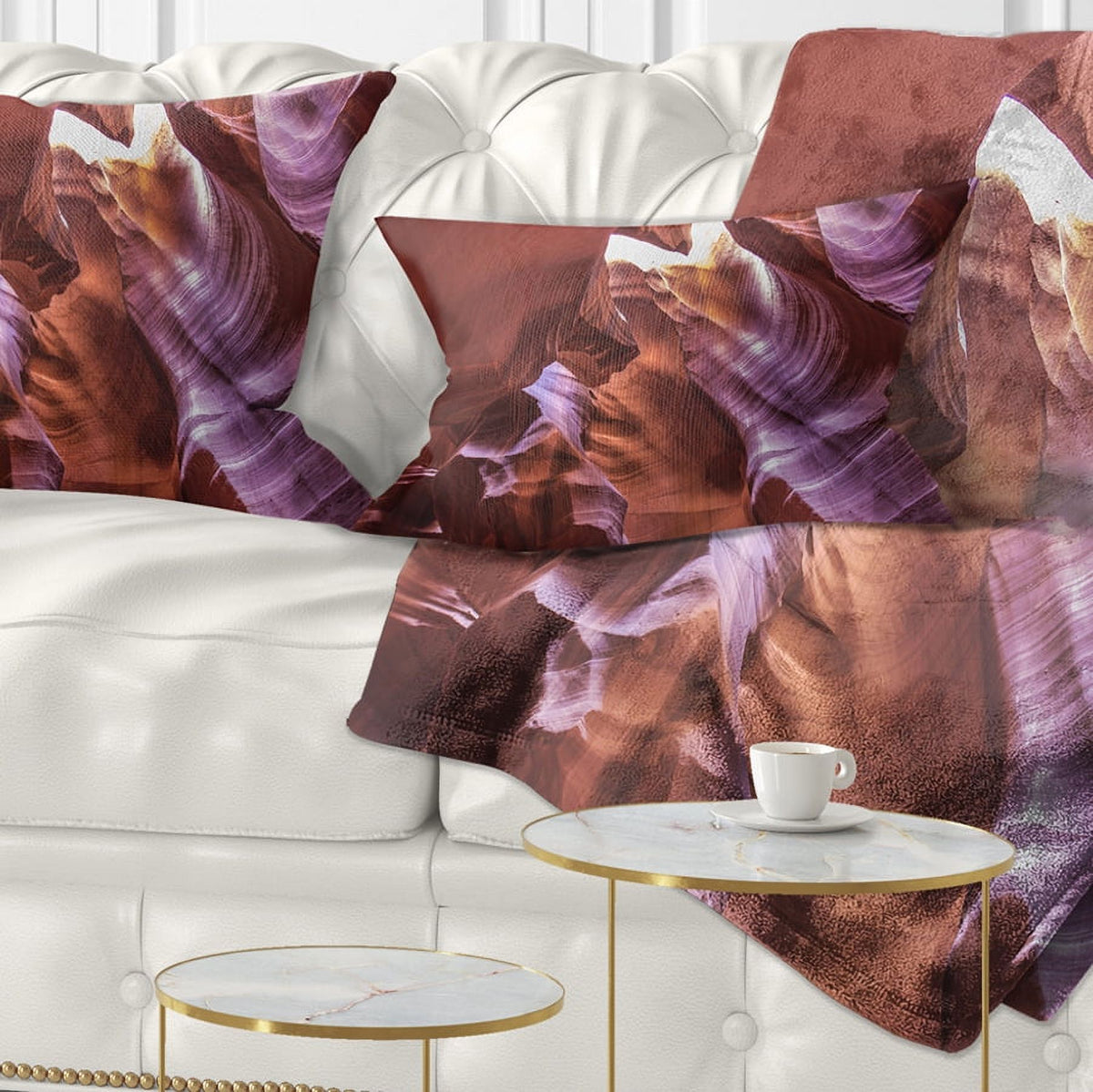 Light in Antelope Canyon Landscape Photo Throw Pillow U790646