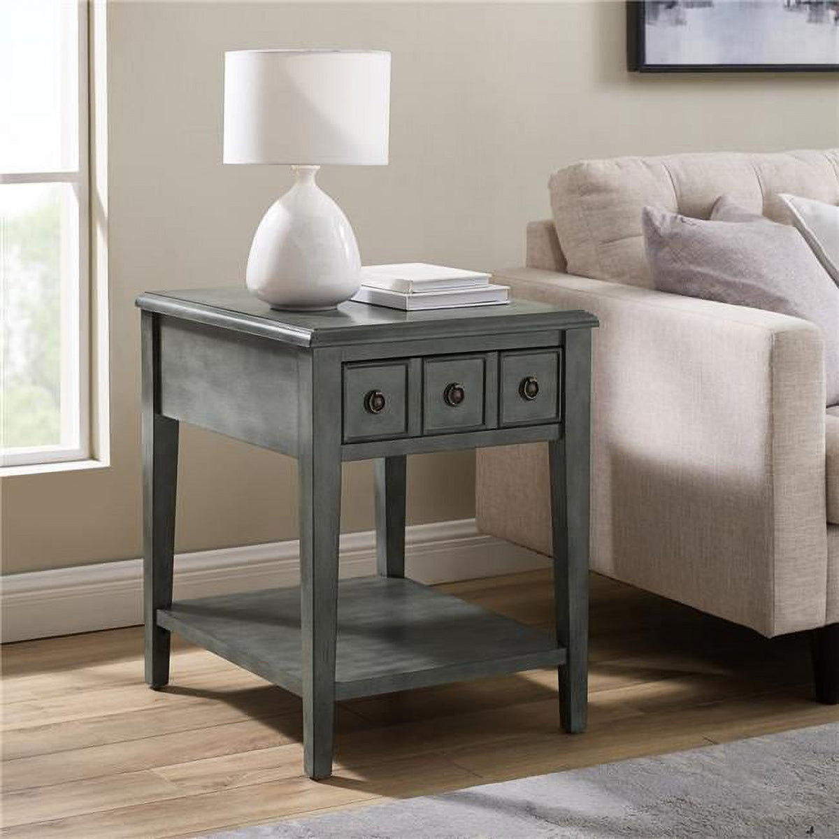 Gray Side Accent Table J1298