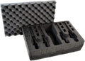Pistol & Magazine Storage Foam Insert for Pelican P-1500 Case, 2 Piece Set Pre-Cut Polyethylene Foam Base Insert and Lid Liner X843