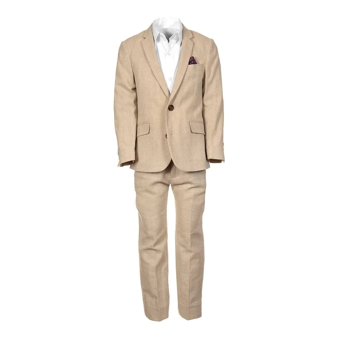 Khaki Herringbone Suit V152423