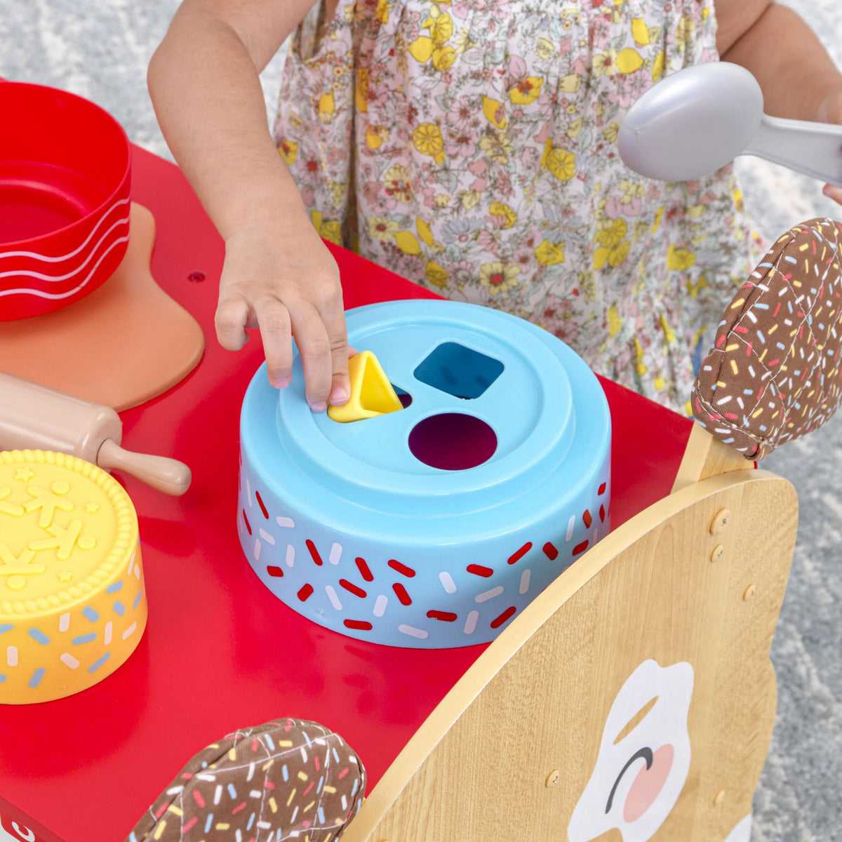 Wooden Toddler Activity Center with 20 Accessories C630444