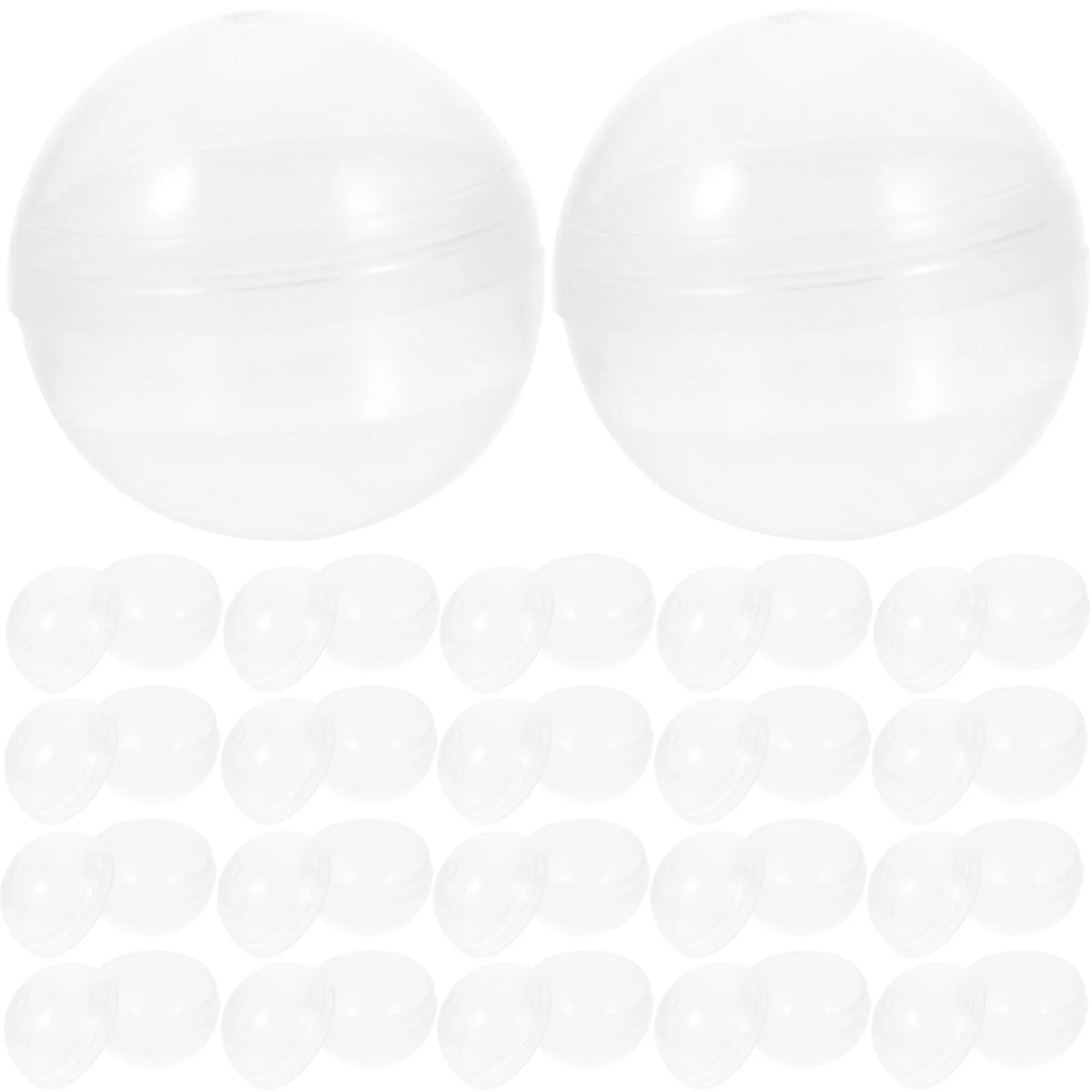 100pcs Clear Plastic Fillable Balls J64644