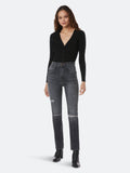 Grey Super High Rise Straight Jeans V330730
