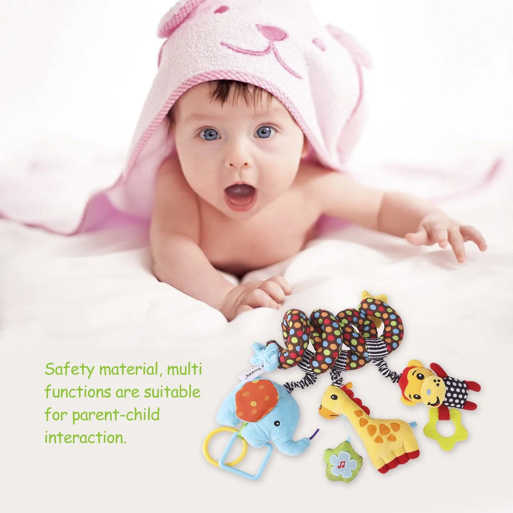 Infant Baby Activity Spiral Bed & Stroller Toy Plush Toy W137227