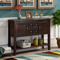 Espresso Buffet Sideboard Console Table with Bottom Shelf L3059
